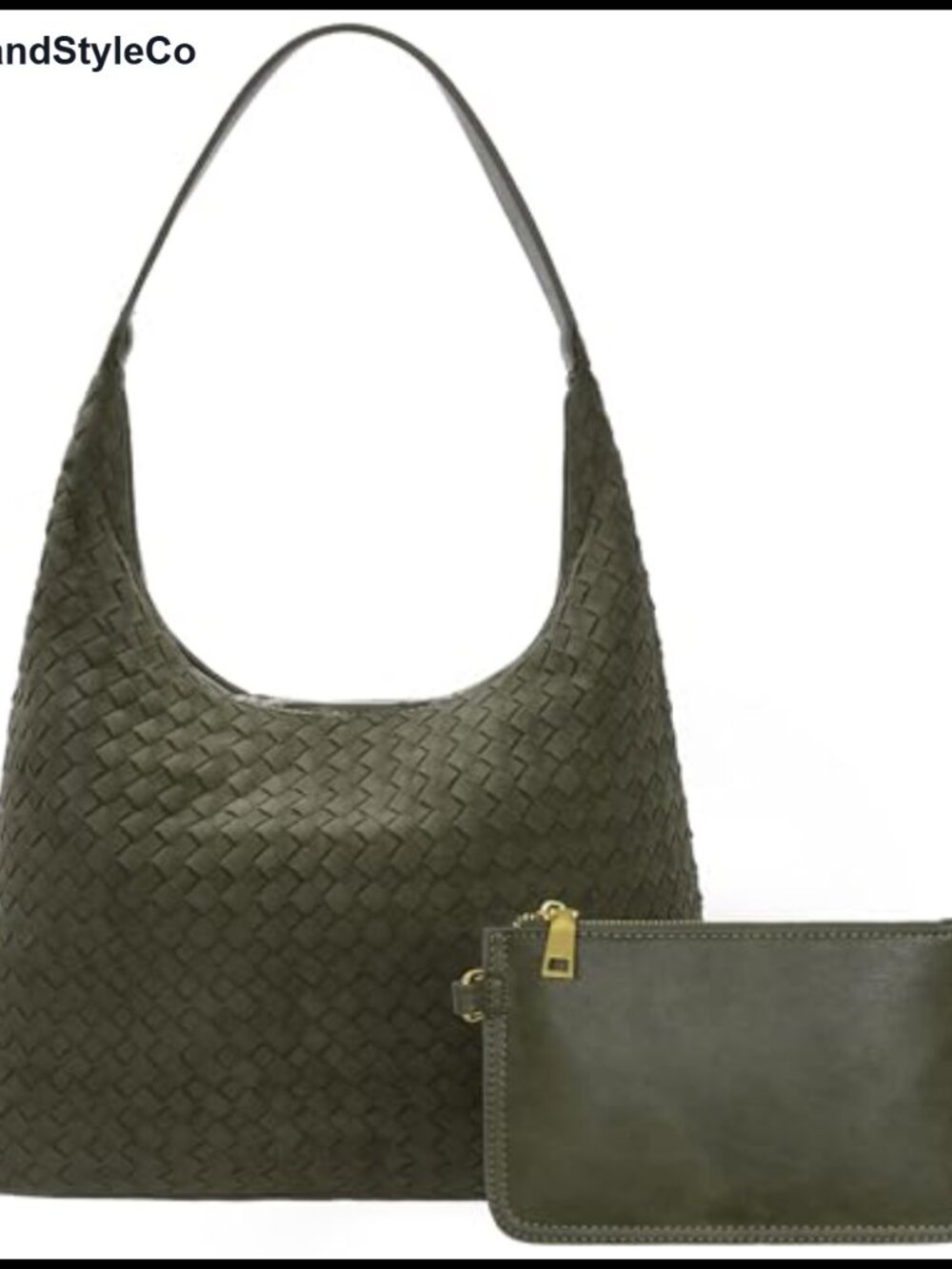 Faux Suede Woven Hobo Shoulder Bag Braided Tote Work Travel
